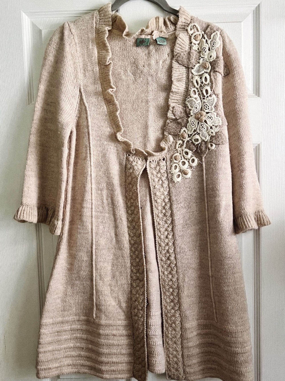 GORGEOUS Wool Cardigan | Anthropologie Stunning Embellishments - Picture 2 of 6